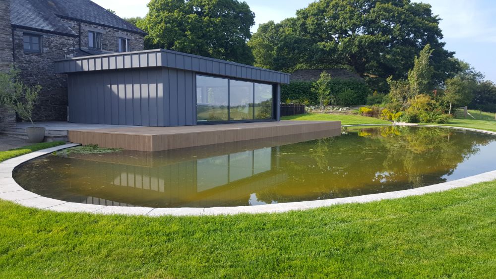 FLP Pond Liner adds tranquil touch to Devon farmhouse.
